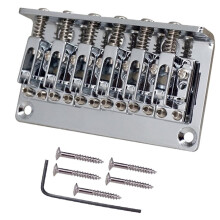 Chrome Electric Guitar Hardtail Bridge Top Load Guitar Tailpiece for Electric Guitar 12-String Electric Guitar-Sty