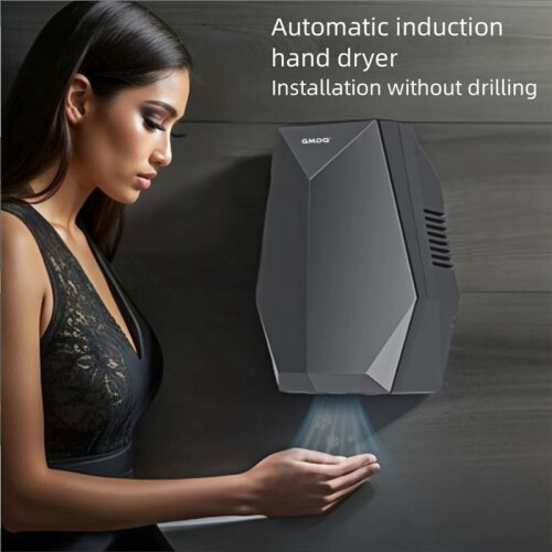 Automatic Sensor Hand Dryer for Hotel, Home, and Bathroom Hand Dryers Wall-Mounted Quiet Bathroom Dryer UK Plug 2