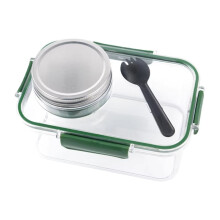 Jarra Portátil para Ensaladas, A Prueba de Fugas, con Compartimento para Condimentos y Compartimento para Mantener la Ensalada Fresca.