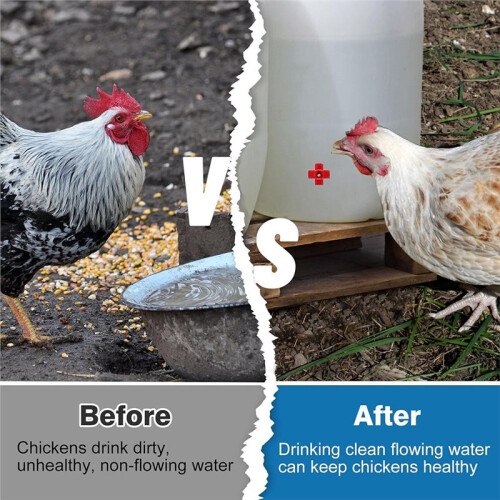 20 Pack Horizontal Chicken Nipples Waterer - Automatic Poultry Drinkers for Easy Installation and Clean Water Supply 2
