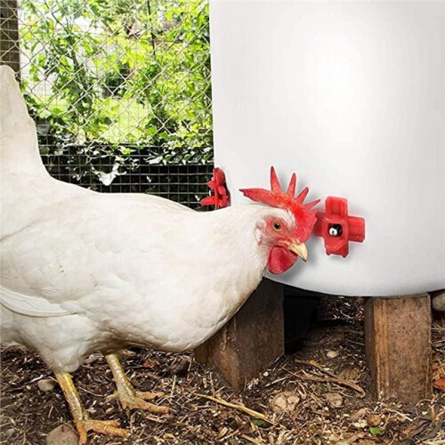 20 Pack Horizontal Chicken Nipples Waterer - Automatic Poultry Drinkers for Easy Installation and Clean Water Supply 1