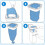 4Pcs Cat Litter Refills Bag Compatible with Litter Genie Standard, , XL+ and Style Pails,Garbage Bag Replacement Bag 6