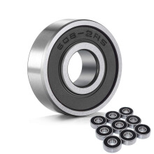 100 StüCke 608-2RS Skateboard Lager, WäLz Lager Silber, 8X 22X 7Mm