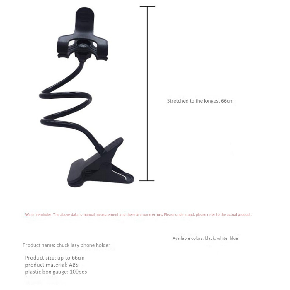 Gooseneck Cell Phone Holder Universal Mobile Phone Clip Stand Cell Phone Clip Holder Rotate Freely Lazy Bracket 4712584751556