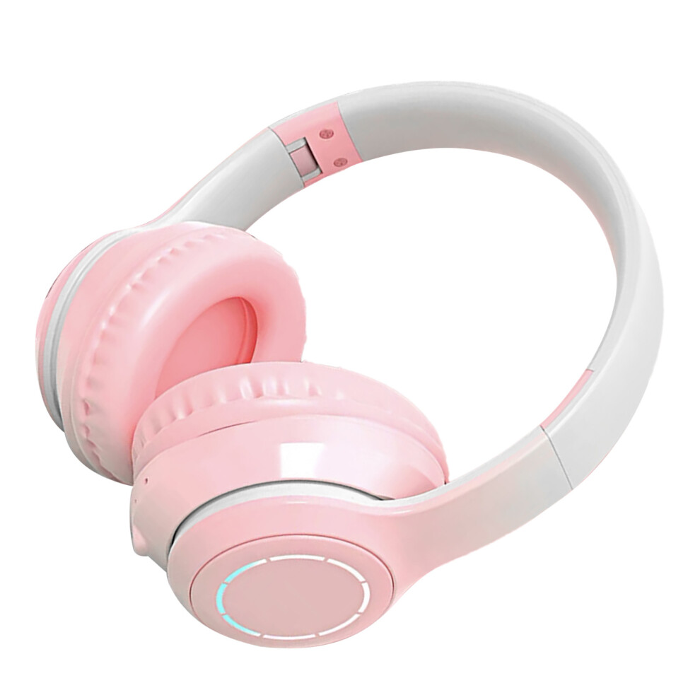 Foldable Bluetooth Headphones With Heavy Bass Noise Cancellation Pink 9391376730136