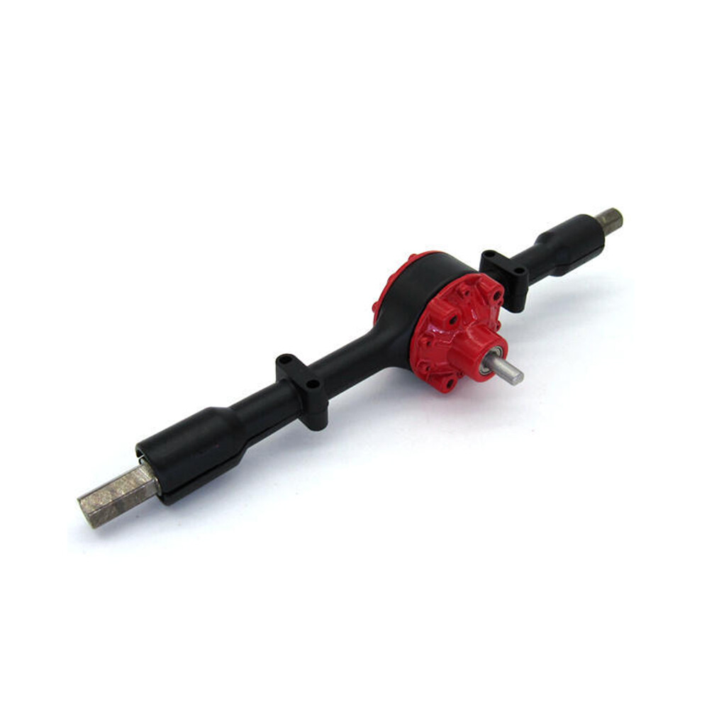 1 StüCk Hinter Achse Aus Metall mit Stahl Getriebe füR WPL D12 B14 B24 B16 B36 C14 C24 C34 C44 RC Auto Upgrade Teile, Schwarz