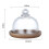 Multifunctional  Dessert Serving Stand Acacia Cake Dish with Dome Lid Platter Cake Plate for Home Hotels 2