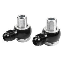 for 6AN x 1/4 NPSM Turbo 350 400 700R4 4L60E Transmission Oil Cooler 90 Degree Banjo Fittings