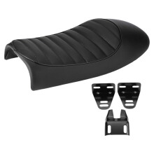 Cafe Racer Motorcycle Hump Saddle for GS XJ CG125 CB350 Black