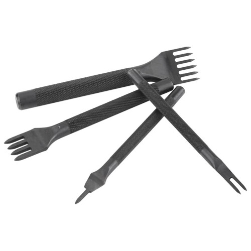 DIY Diamond Lacing Stitching Chisel Set Leather  Kits, Leather  Tooth Punching Tool 4mm 1/2/4/6 Prong 1