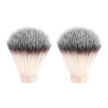 2 Stuks Dassenhaar Nylon Scheerkwast Knoop voor Mannen Salon Ontharing Snijden Stof Mannen Gezichtsbaard Reinigingsapparaat