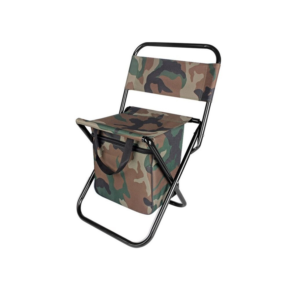 Portable 2-In-1 Folding Fishing Chair With Cooler Bag Light Weight Foldable Fishing Stool Outdoor Camping Backrest Chair 4712283556698