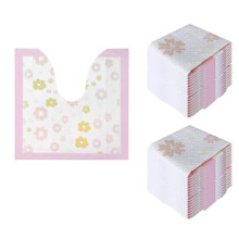 30-Piece Disposable Toilet Mat, U-Shaped, Waterproof, Non-Slip, Adhesive, Bathroom Handwashing Mat,Toilet Floor Mat