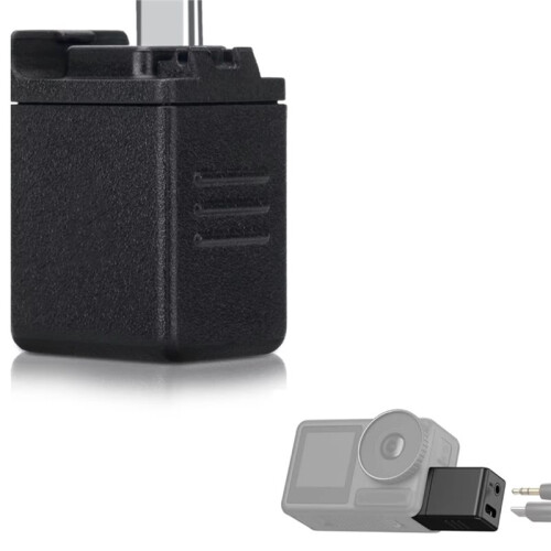 2Pcs 3.5mm Audio Adapter with Type-C Charging Port for  OSMO Action 4/5 Pro Supports External Microphone Input 2