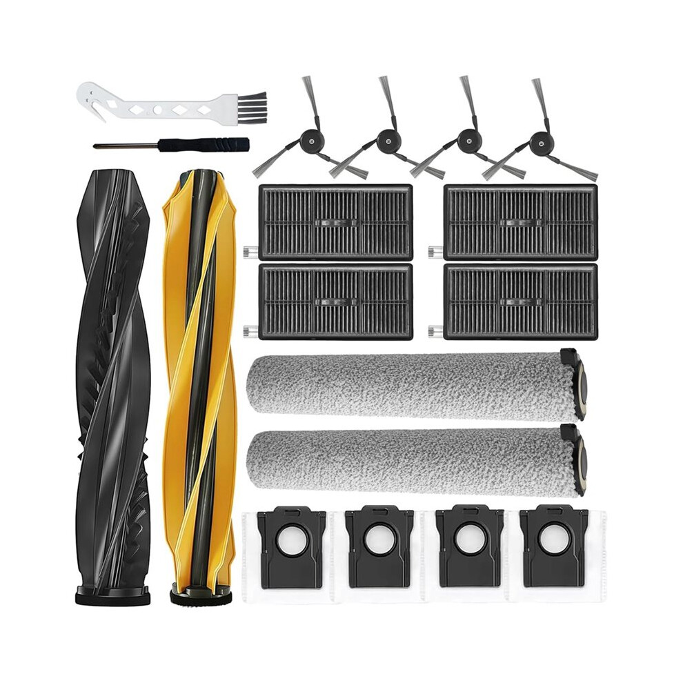 18Pcs Main Side Brush Mop Roller Dust Bag Filter For Aqua10 Ultra Roller / Complete Vacuum Cleaner Parts 4711644750867
