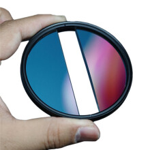Filtro de Efeito de Desfoque de Primeiro Plano de 77 mm, Meia-Lua Dupla, Acessórios para Câmeras DSLR, Filtro de Campo Central, Filtro de Dioptria