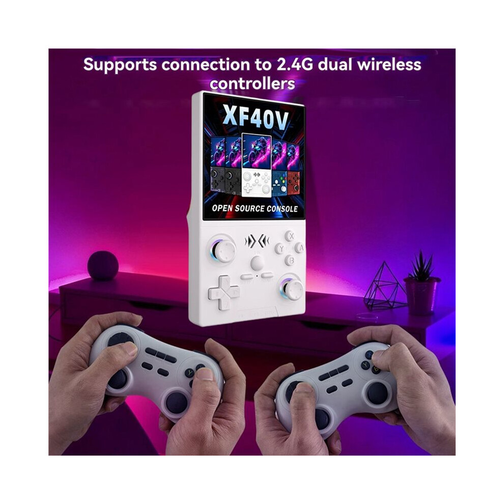 Xf40v Retro Handheld Game Console 4.0Inch Ips Screen Wifi Retro Gaming Console Linux System Pocket Arcade White 6031587932839