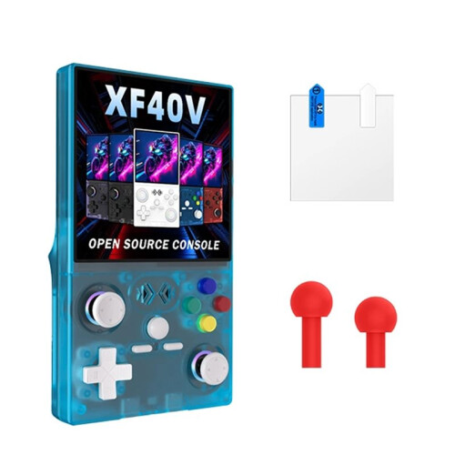 XF40V Retro Handheld Game Console 4.0Inch IPS Screen WiFi Retro Gaming Console Linux System Video Games Player