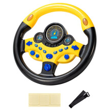 Niedliches Kinderlenkrad-Spielzeug mit Licht, Simuliertem Fahrgeräusch, Lustiges Lernspielzeug für Babys und Kinder, Elektronisch, für Unterwegs A