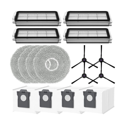 16 Pcs for Cecotec Conga X70 Sweeping Machine Accessories Side Brush Mop Filter Dust Bags