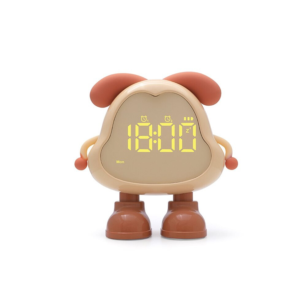 Rechargeable Cute Puppy Alarm Clock Large Volume Silent Operation Night Feature Ideal For Heavy Sleepers A Light