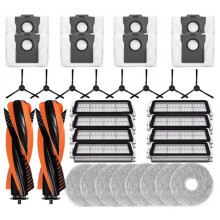 34PCS for Cecotec Conga X70 Vacuum Cleaner Replacement Parts Vacuum Main Side Brush HEPA Filter Mop Pad Dust Bag