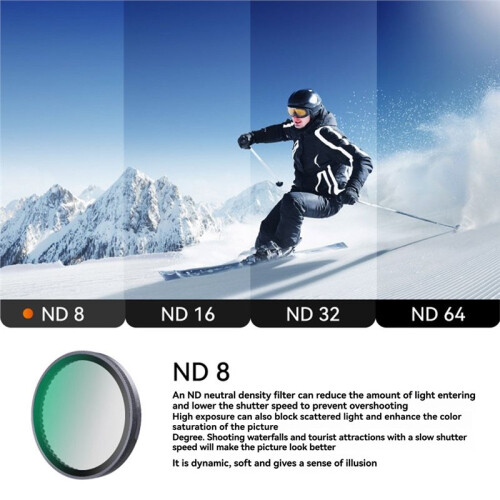 For Action 6 Filter Kit ND8+ND16+ND32 Filter Protection Lens 1
