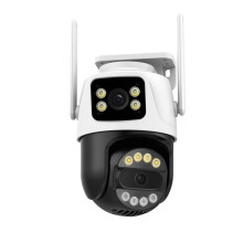 8MP Wireless WiFi Camera Dual Lens IP Camera CCTV Security Camera IP66 Waterproof 8X Zoom Full-Color Night Vision
