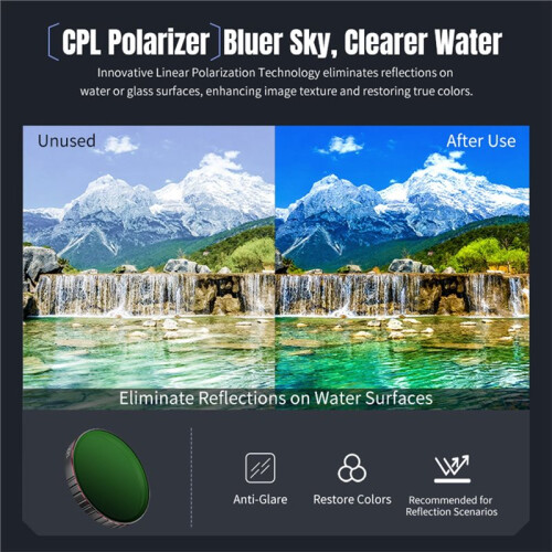 STARTRC Camera Filter Kit for  OSMO ACTION 6 Camera ND/8/16/32 CPL Filters Quick-Release Buckle Design for ACTION 6 2