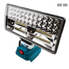Luz LED Externa para , Holofote de 18V, Luz de Trabalho, Lâmpada de Pesca Portátil