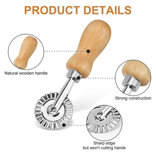 Ravioli Stamp Maker Cutter with Roller Wheel (Set of 4) 2
