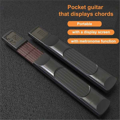 Left Hand Pocket Guitar Portable 6 String Chord Trainer Finger Exercise  Travel Guitar Practice Tool 2