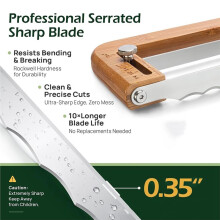 Adjustable Bread Slicer for Homemade Bread - Manual Sourdough Bread Knife with Thickness Guide, Bread Bow Cutter