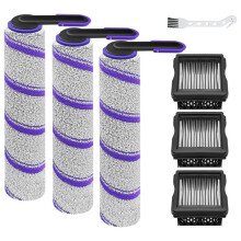 Accessoires voor de voor  S30 Pro Nat-Droog Stofzuiger, Vervangende Onderdelen Inclusief 3 HEPA-Filters en 3 Borstelrollen