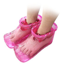 Portable Foot Spa Bath Basin - Plastic Water-Saving Foldable Design, Wearable Foot Soaking Shoes for Home Travel