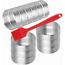 12 Stuks Taartringen 3,15 Inch Ronde Mousse Cake Ring Metalen Bakvorm voor Het Bakken van Gebak, Fruittaart, Korst 8 cm