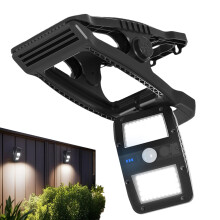 Clip On Solar Lights Waterproof Outdoor Lighting For Fence Gate Patio Shed Porch 360 Degree Rotatable Motion Sensor Lamp