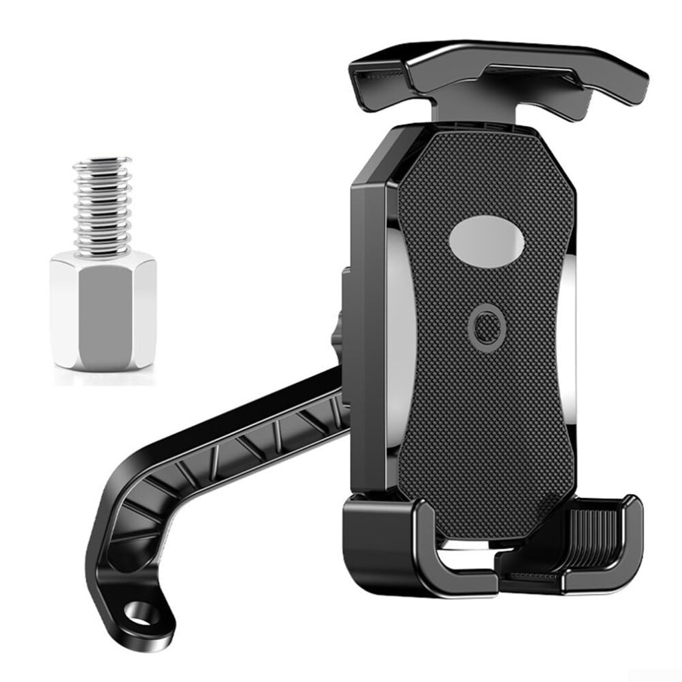 Motorcycle Rearview Mirror Phone Mount With Secure Locking Arm, 360 Rotation And Nonslip Grip 9189345269776