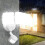 White Adjustable Security Light with Motion Sensor, IP65 Waterproof Outdoor Light for Garage and Yard Use 5