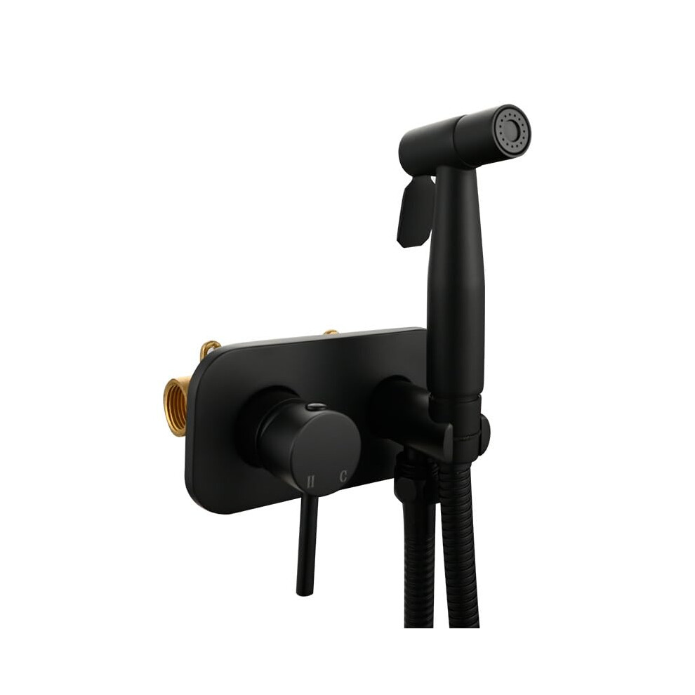 Handheld Bidet Sprayer Multifunctional Spray Gun For Toilet And Bathroom Black Hot And Cold Water Single Mode 9189345270482