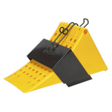 Sealey CV127 HGV Wheel Chock with Bracket 3.06kg/Single