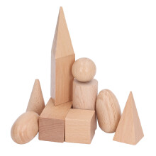 Holzbausteine für Kinder, sicher, tragbar, geometrisches Spielzeug