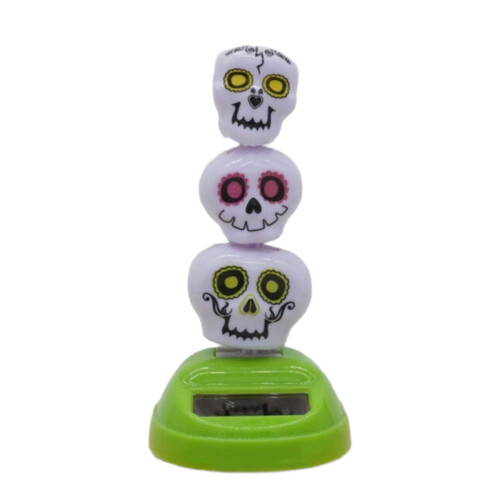 Halloween Solar Powered Dancing Toy Car-Three headed monster