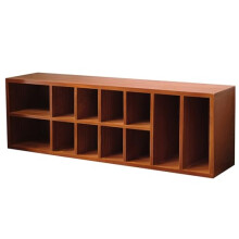 Wooden Display Cabinet For Collectibles And Decor, Farmhouse Style, Living Room And Kitchen, 27.5x6.7x9 In, Brown
