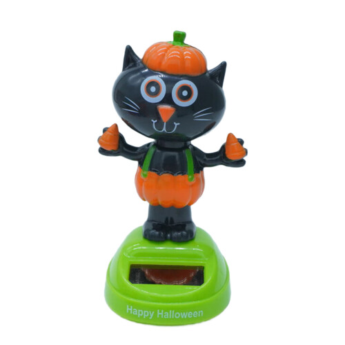 Solar Powered Halloween Figure Dancing Toy Pumpkins-Kitten