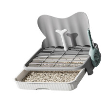Indoor Pet Toilet for Large Canines Heightened Effluent-Gray