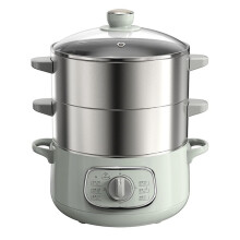 10L Electric Food Steamer Double Layer Stainless Steel with Auto DryBoil Protection 1300W