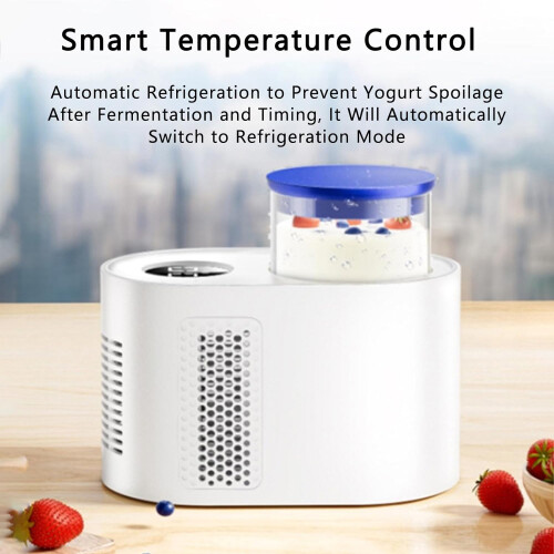 Smart Yogurt Maker Cup with Fast Cooling and Heating, LCD Timer for Home Car Office, White 1