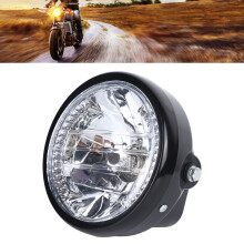 Faro Universale Dura 7 Pollici Faro Anteriore LED Moto Riflettore in Alluminio Brillante