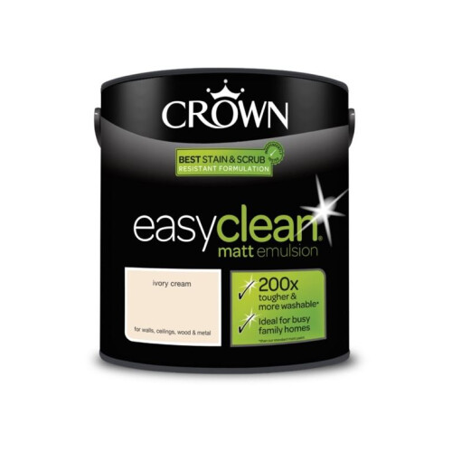 Crown Crown - Easyclean Matt Emulsion - 2.5L Ivory Cream